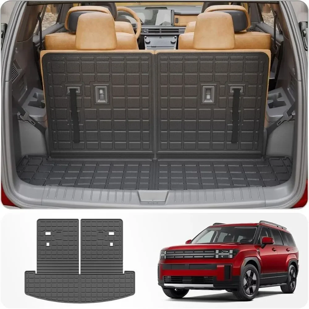 24-26 Hyundai Santa Fe Cargo Mat Trunk Floor Liner All Weather Back Seat Cover